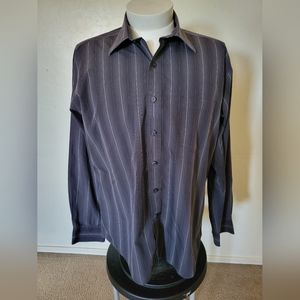 Michael Kors Striped Long Sleeved Dress Shirt  XL